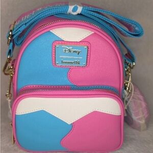 Loungefly Disney Pink & Blue Mini Crossbody Bag